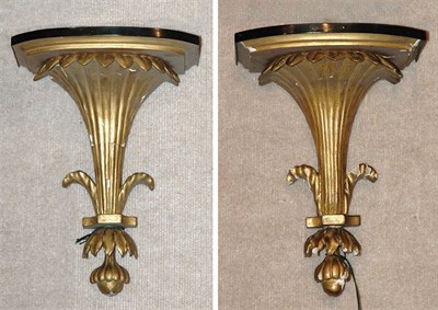 Lot 532 - Pair of Neoclassical Style Gilt-Wood Brackets...