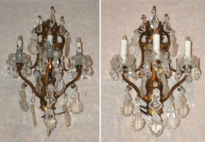 Lot 355 - Pair of Louis XV Style Gilt-Metal and Glass...