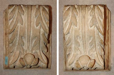 Lot 359 - Pair of Neoclassical Style Carved Wood Corbels...