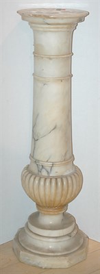 Lot 367 - Neoclassical Style Alabaster Pedestal Height...