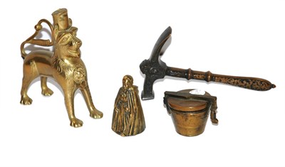 Lot 411 - Group of Brass and Bronze Articles Including...
