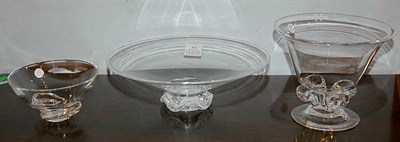 Lot 413 - Three Steuben Glass Bowls Diameter of largest...
