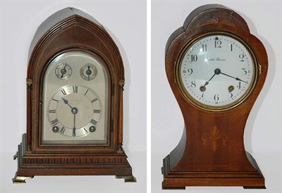 Lot 199 - Two Victorian Style Mahogany Clocks Height of...
