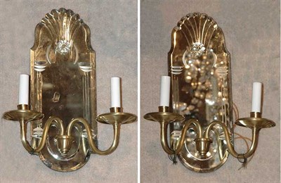 Lot 363 - Pair of Queen Anne Style Mirrored Back...