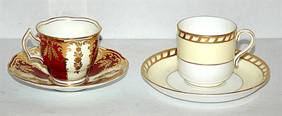 Lot 253 - Group of English Porcelain Cups and Saucers...