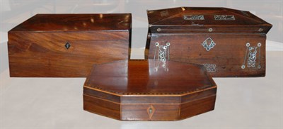 Lot 439 - Victorian Mother-of-Pearl Inlaid Rosewood Tea...
