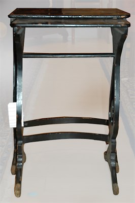 Lot 441 - Regency Style Gilt Decorated Black Lacquered...
