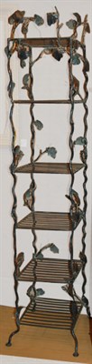 Lot 459 - Leaf Decorated Patinated-Metal Six-Tier...