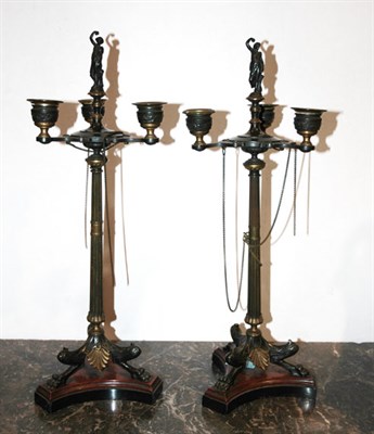 Lot 460 - Pair of Neoclassical Style Patinated-Metal...