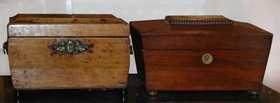 Lot 461 - Two Victorian Tea Caddies Comprising a...