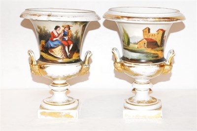 Lot 466 - Pair of Continental Porcelain Campana-Form...