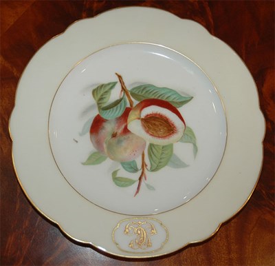 Lot 489 - Set of Eight Limoges Porcelain Fruit Plates...