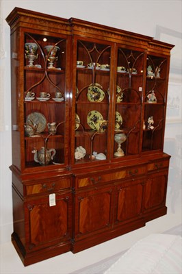 Lot 491 - George III Style Mahogany Breakfront Schmieg &...