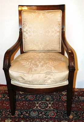 Lot 502 - Empire Style Mahogany Armchair