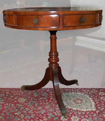 Lot 504 - George III Style Leather Top Mahogany Drum...
