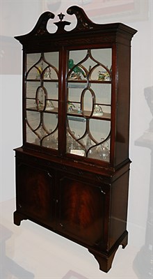 Lot 516 - George III Style Mahogany Bookcase Cabinet...