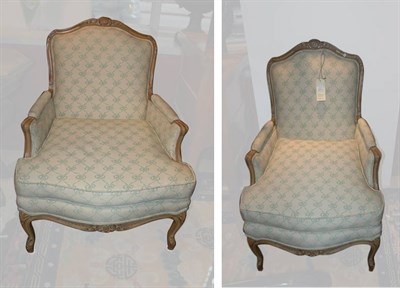 Lot 525 - Pair of Louis XV Style Carved and Bleached...