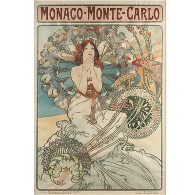 Lot 421 - Alphonse Mucha MONACO-MONTE CARLO (R./W. 31)...