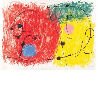 Lot 324 - Joan Miro UNTITLED (M. 516) Color lithograph,...