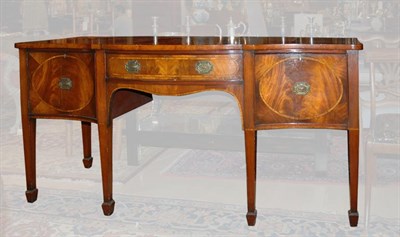 Lot 282 - George III Style Inlaid Mahogany Sideboard...