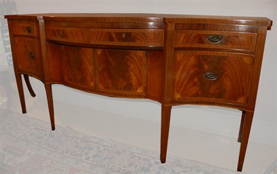Lot 286 - George III Style Inlaid Mahogany Sideboard...