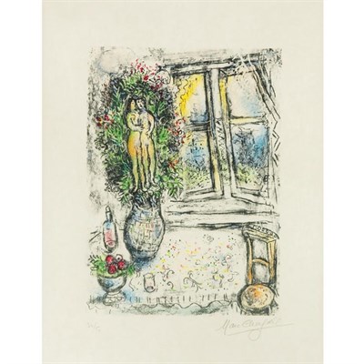 Lot 392 - Marc Chagall THE HALF OPENED WINDOW (M. 738)...