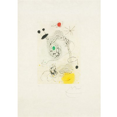 Lot 446 - Joan Miró PASSACAILLE (D. 457) Color aquatint,...
