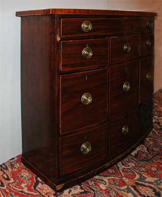 Lot 412 - George III Style Mahogany Bow Front Chest...