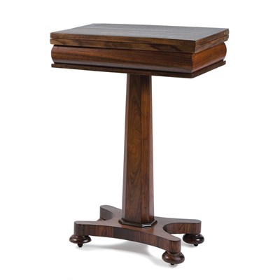 Lot 196 - William IV Style Rosewood Fold-Over Games...