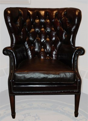 Lot 155 - George III Style Leather Library Chair