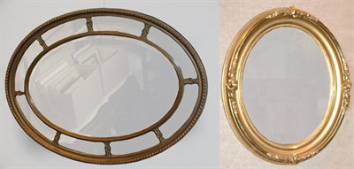 Lot 106 - Two Victorian Style Gilt-Wood Oval Mirrors...