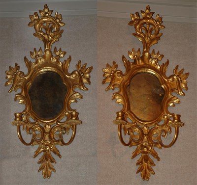 Lot 353 - Pair of Italian Rococo Style Gilt-Wood...