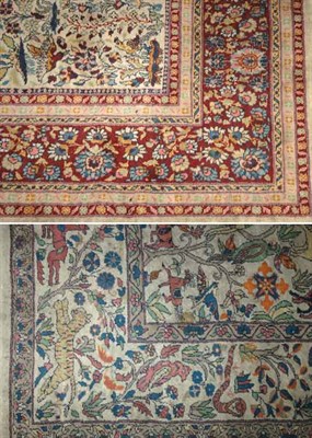 Lot 1632 - Two Indo-Kashan Rugs India, contemporary...