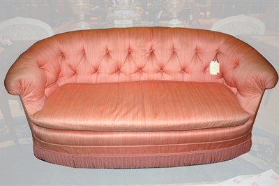 Lot 111A - Art Deco Style Upholstered Settee The curved...
