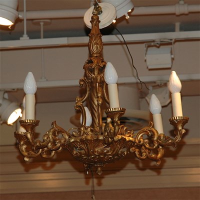 Lot 1336 - Transitional Louis XV/XVI Style Gold Painted...