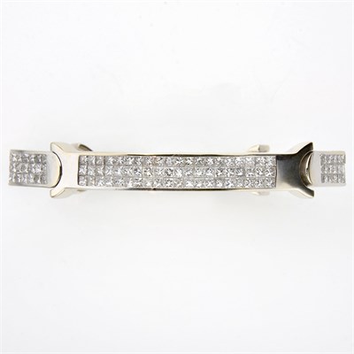Lot 654 - White Gold and Diamond Bangle