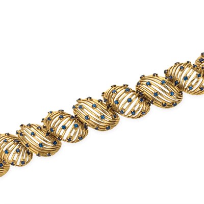 Lot 41 - Gold and Sapphire Bracelet