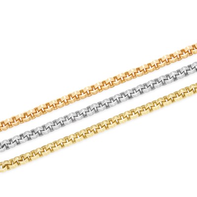 Lot 30 - Three Tricolor Gold Bracelets