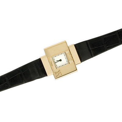 Lot 315 - Gold Shutter Wristwatch, Van Cleef & Arpels