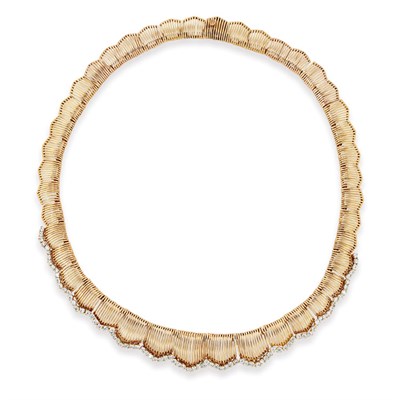 Lot 499 - Gold and Diamond Necklace, Tiffany & Co.