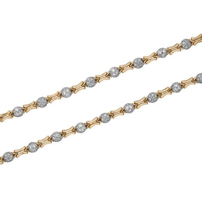 Lot 240 - Gold, Platinum and Diamond Necklace/Bracelet Combination