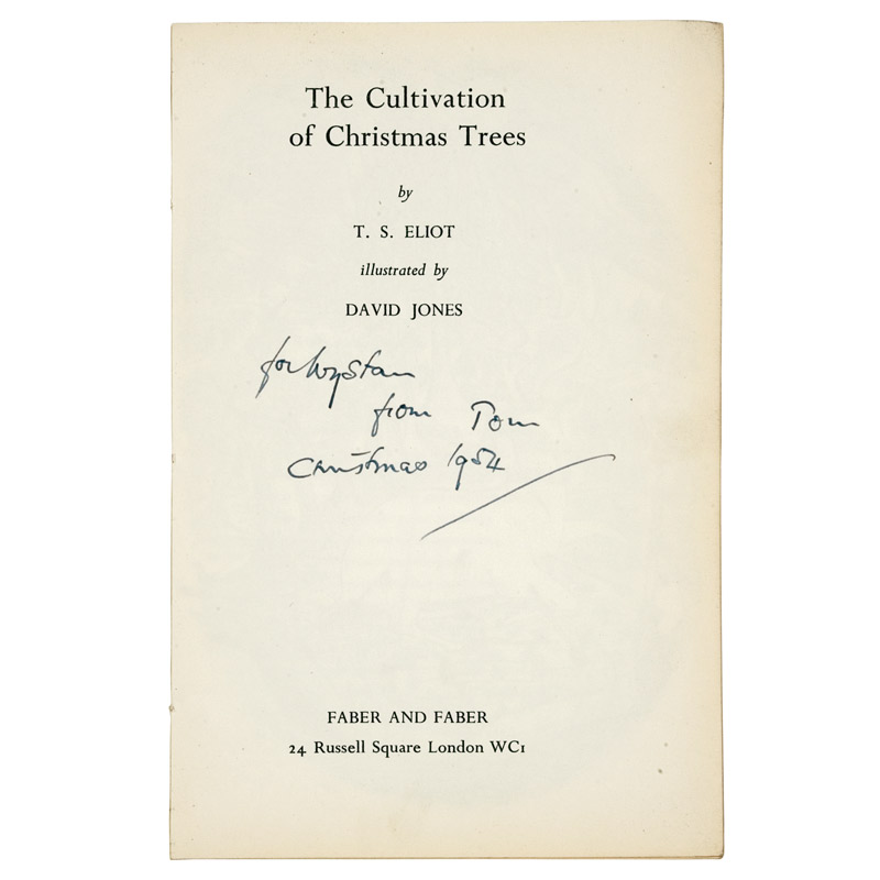 Lot 88 - ELIOT, T[HOMAS] S[TEARNS] The Cultivation of...