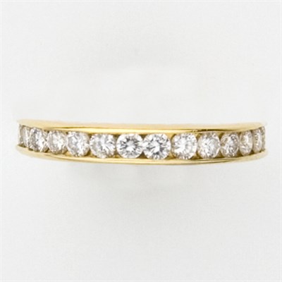 Lot 171 - Gold and Diamond Band Ring