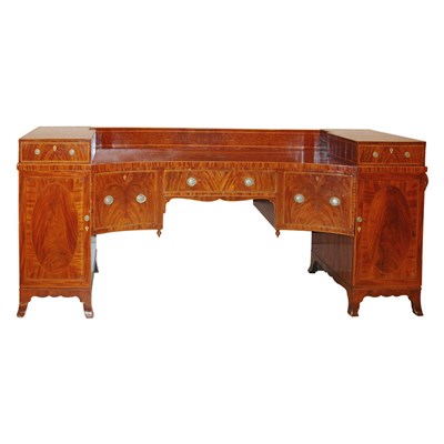 Lot 239 - Federal Double-Pedestal Mahogany Sideboard...