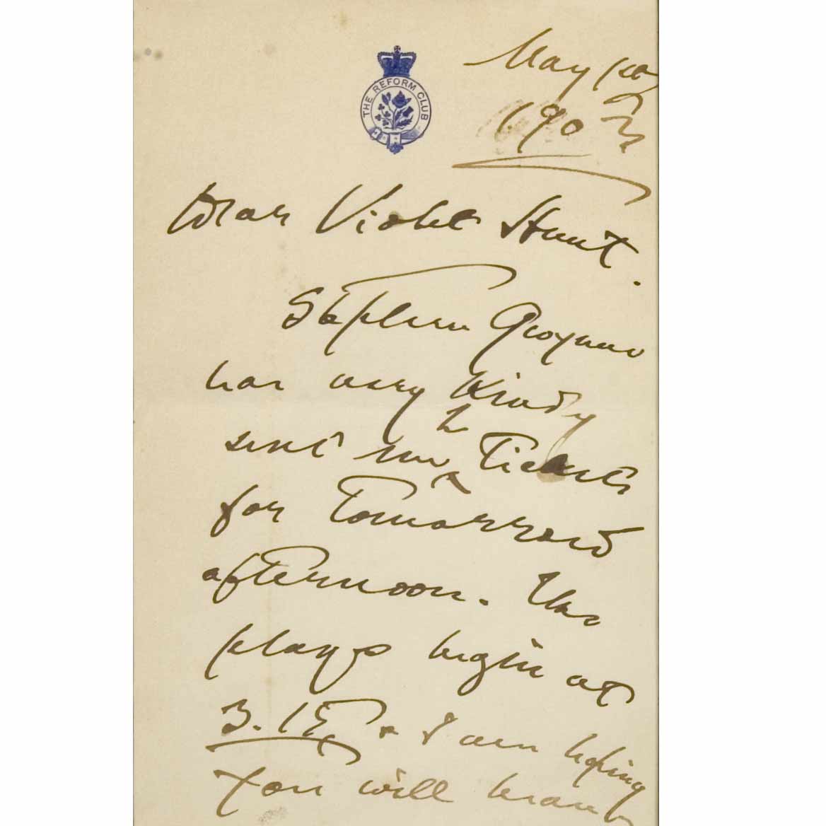 Lot 16 - JAMES, HENRY Autograph letter signed,...