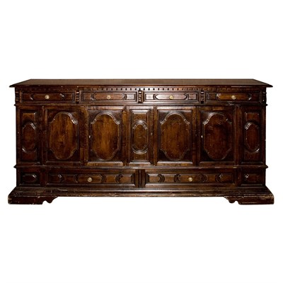 Lot 163 - Italian Baroque Style Walnut Credenza Height...