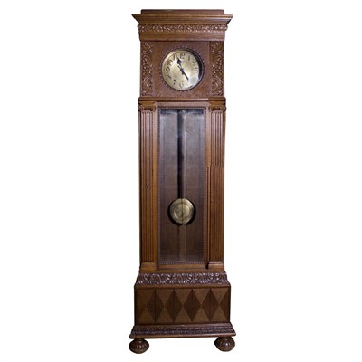 Lot 197 - Continental Neoclassical Style Carved Oak Tall...
