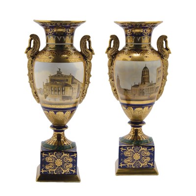 Lot 268 - Pair of Old Paris Style Porcelain Vases Height...