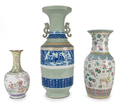 Lot 100 - Group of Three Chinese Vases 19th Century...
