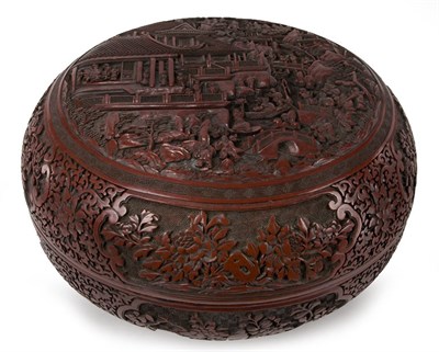 Lot 84 - Chinese Cinnabar Lacquer Box 19th Century Of...